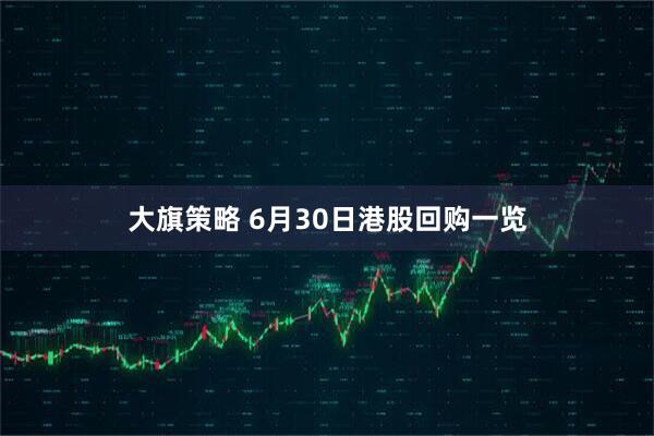 大旗策略 6月30日港股回购一览