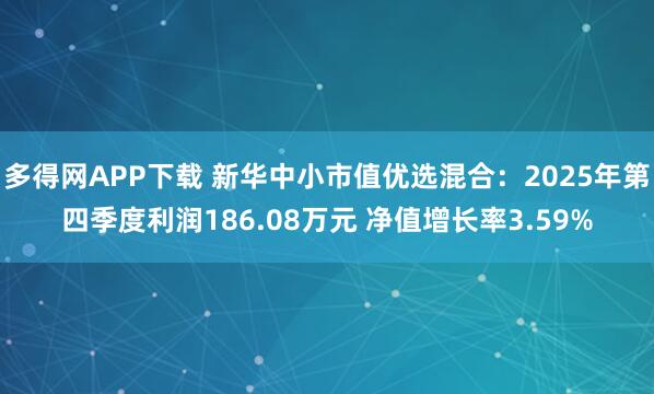 多得网APP下载 新华中小市值优选混合：2025年第四季度利润186.08万元 净值增长率3.59%